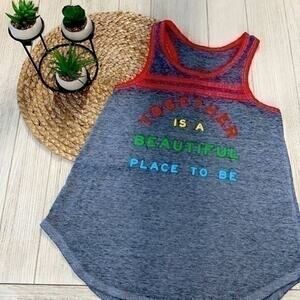 Zoe & Liv gray inspirational tank size Xs